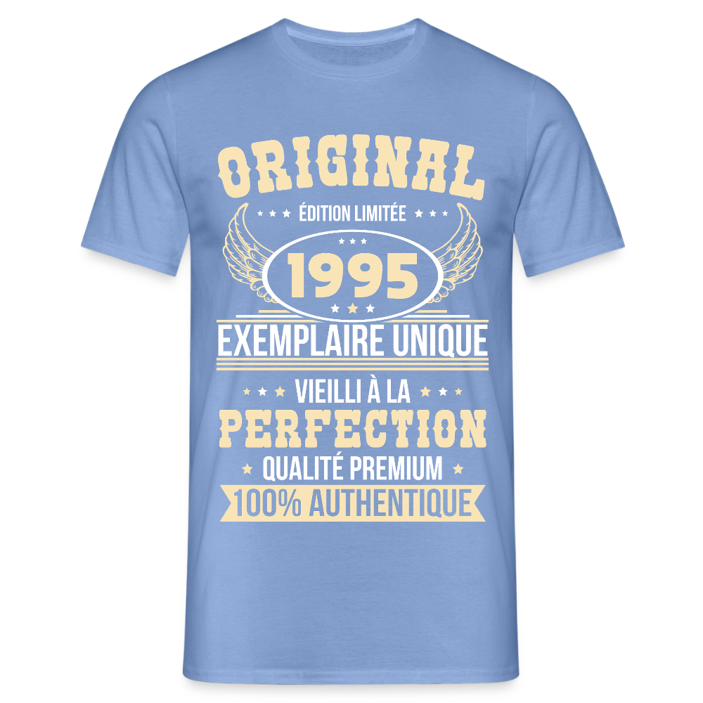 T-shirt Homme - Anniversaire 30 Ans - Original 1995 - carolina blue