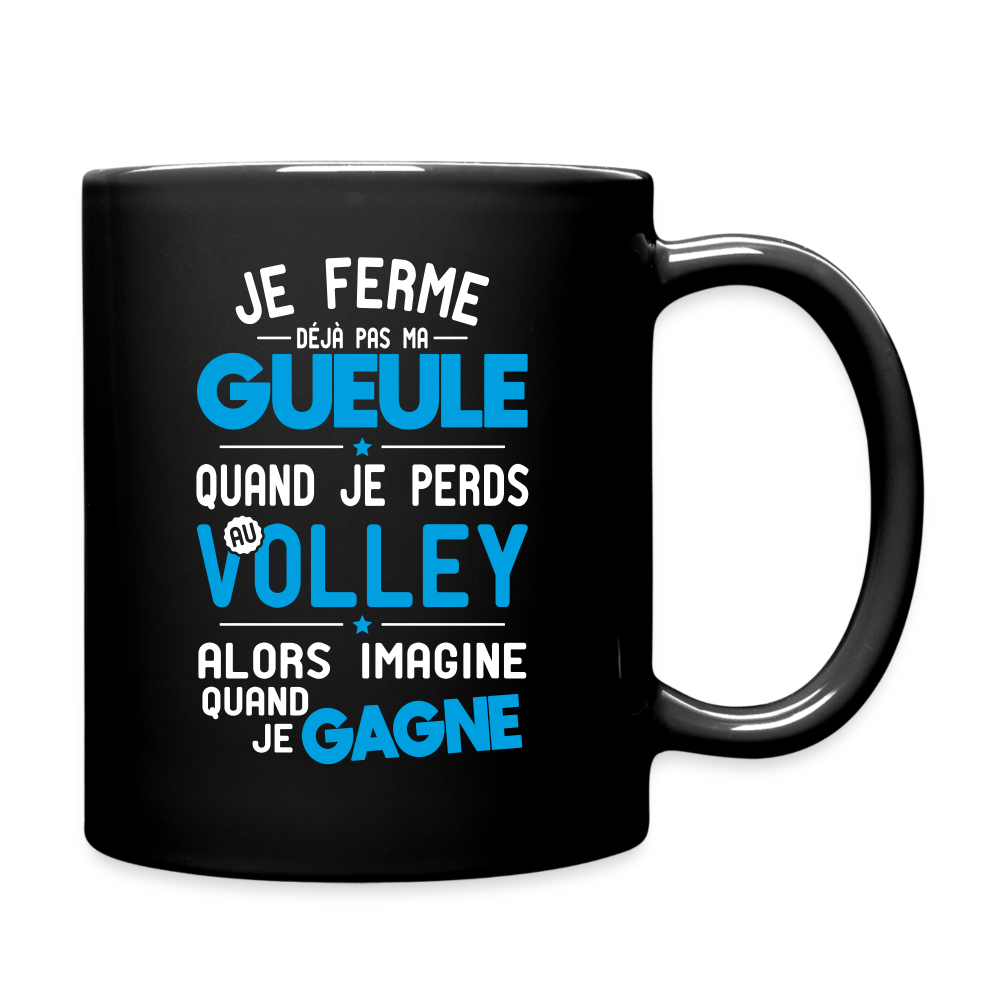 Mug uni - Je ferme pas ma gueule quand je perds au volley - noir