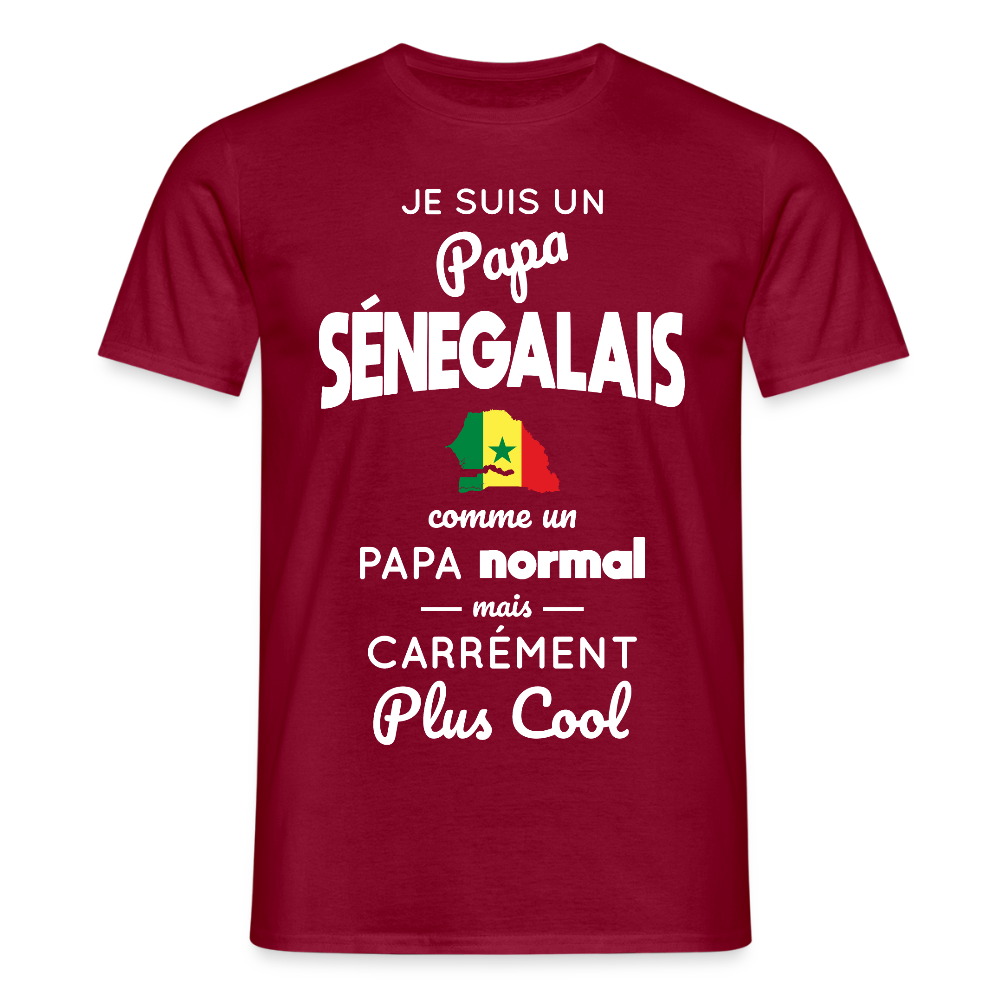 T-shirt Homme - Papa Sénégalais Plus Cool - rouge brique