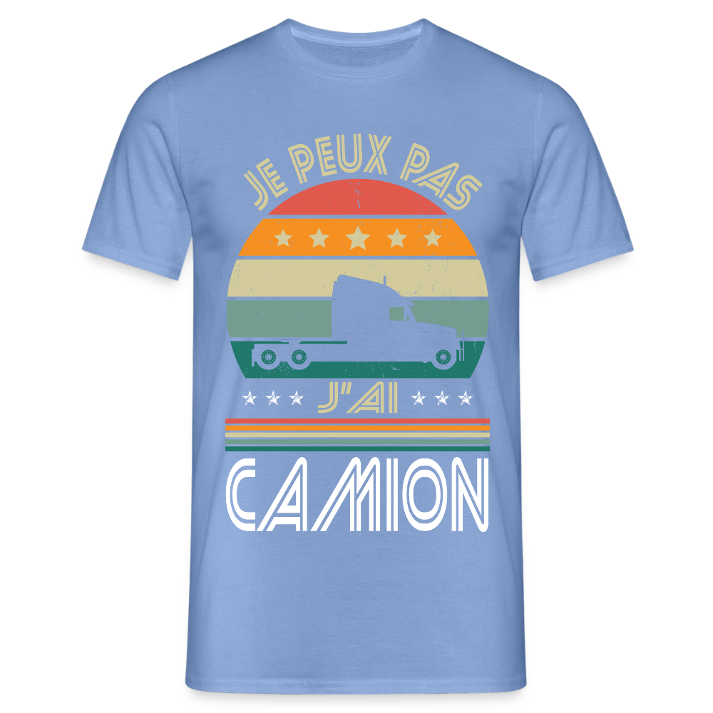 T-shirt Homme - Je peux pas j'ai Camion - carolina blue