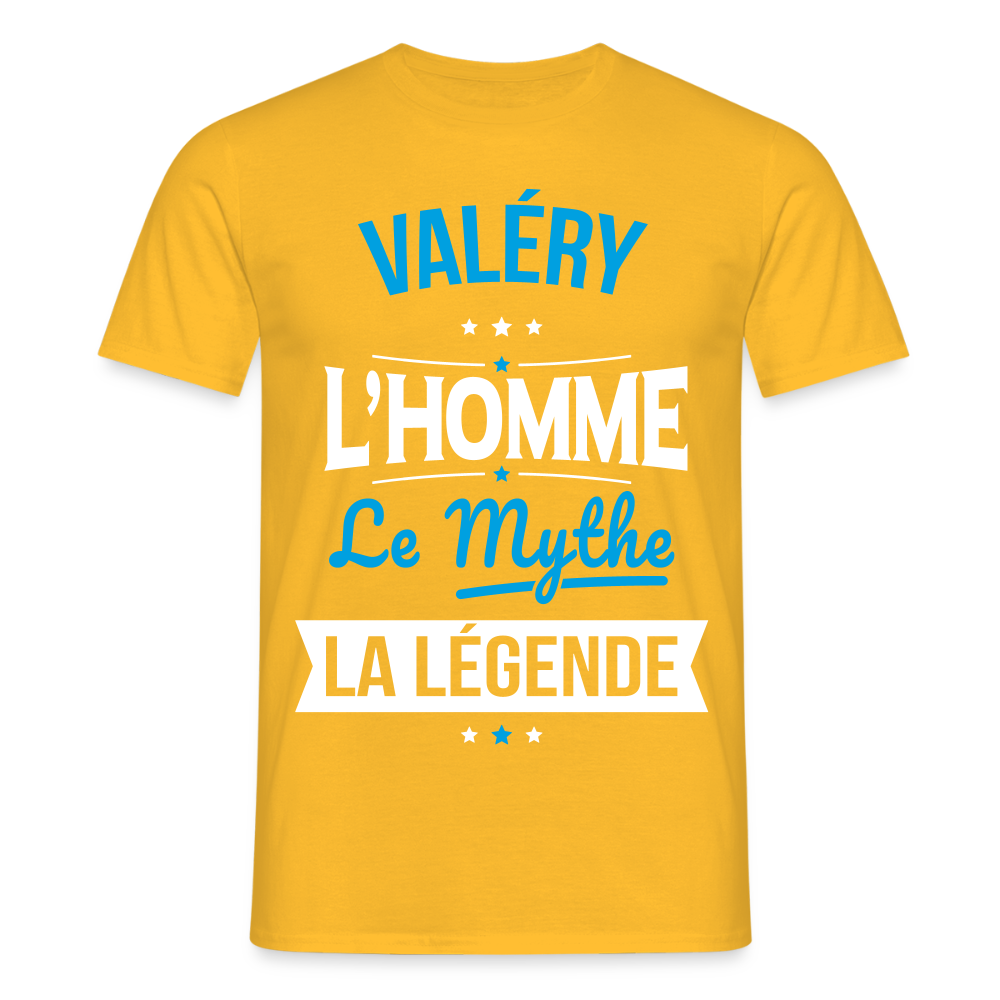 T-shirt Homme - Valéry - l'Homme - le Mythe - la Légende - jaune
