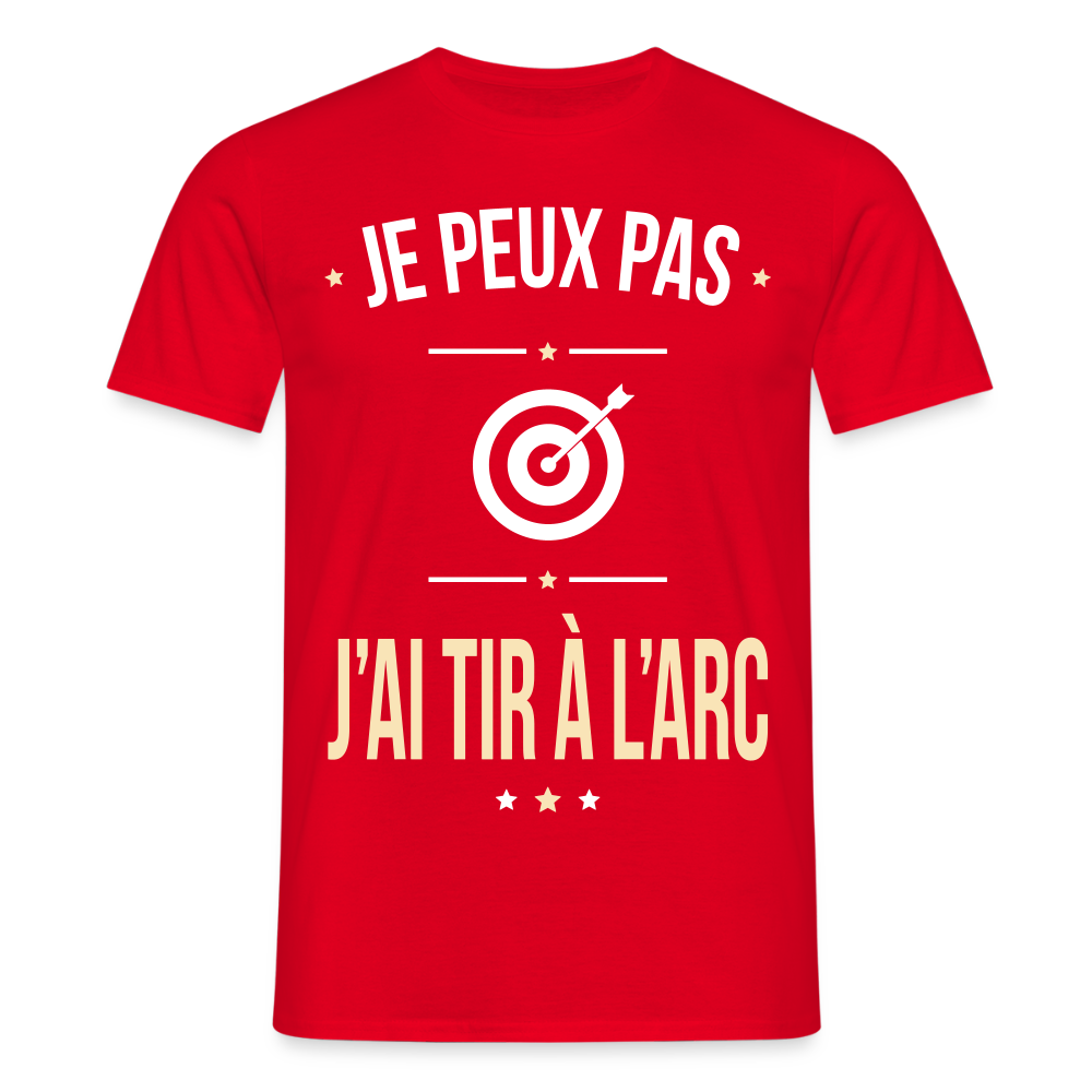 T-shirt Homme - Je peux pas j'ai tir à l'arc - rouge