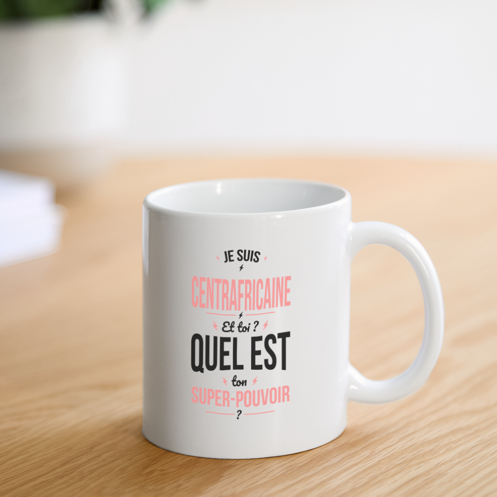 Mug blanc - Je suis Centrafricaine - Super-pouvoir - blanc