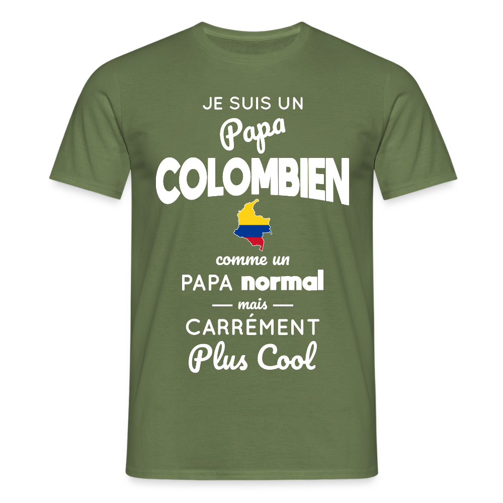 T-shirt Homme - Papa Colombien Plus Cool - vert militaire
