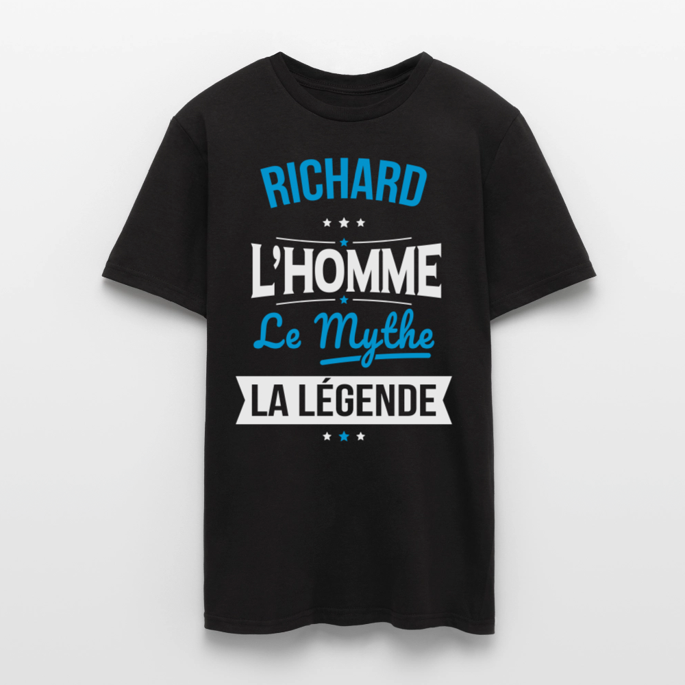 T-shirt Homme - Richard - l'Homme - le Mythe - la Légende - noir