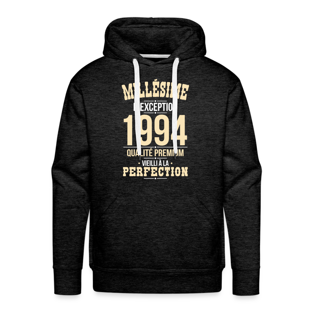 Sweat à capuche Premium Homme - Anniversaire 31 Ans - Millésime 1994 - charbon