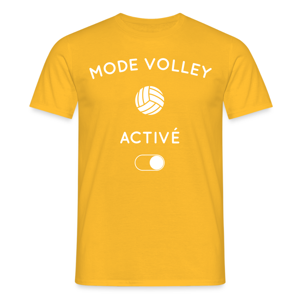 T-shirt Homme - Mode volley activé - jaune
