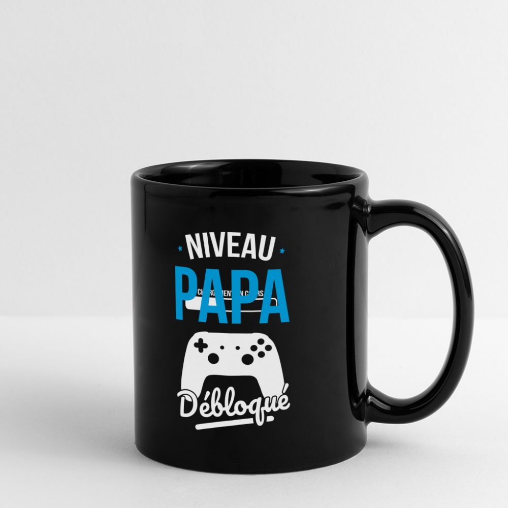 Mug uni - Niveau Papa Débloqué - noir