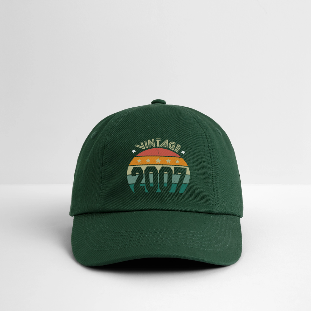 Casquette classique - Anniversaire 18 Ans - Vintage 2007 - vert bouteille