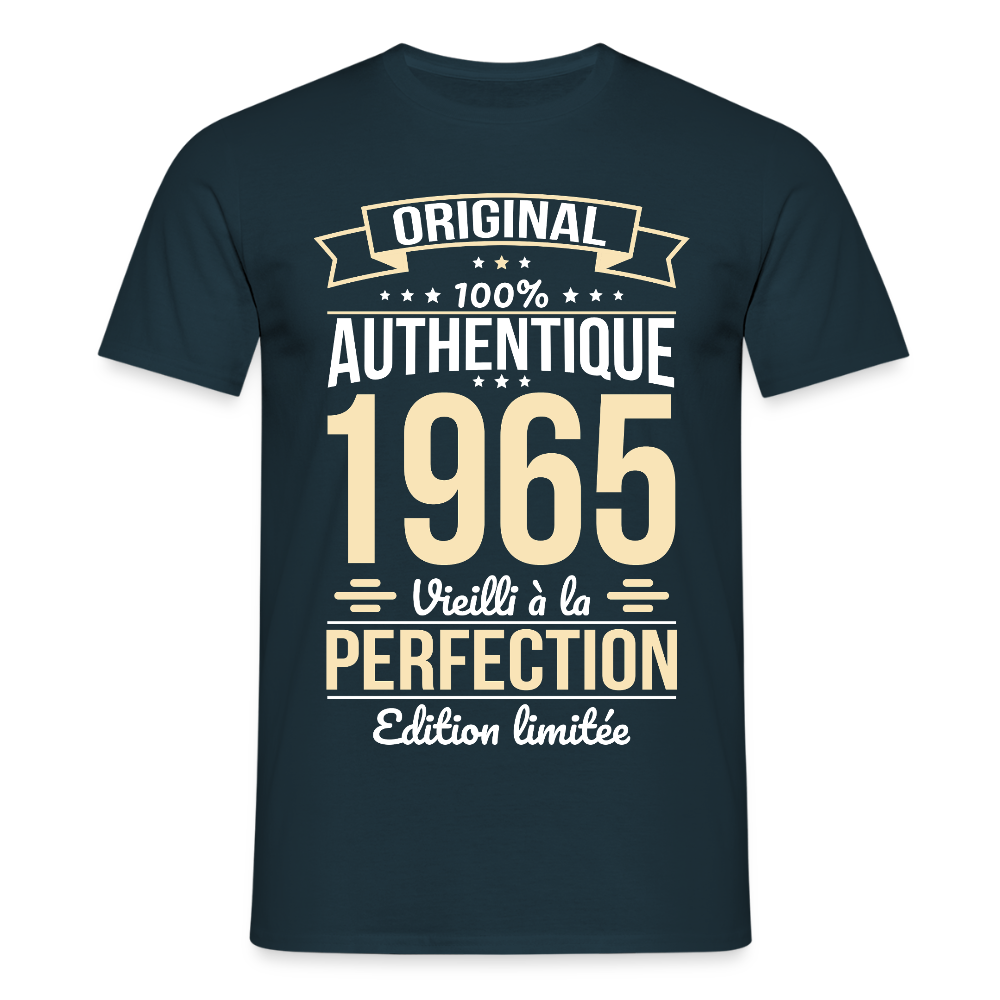 T-shirt Homme - Anniversaire 60 Ans - Original 1965 - marine