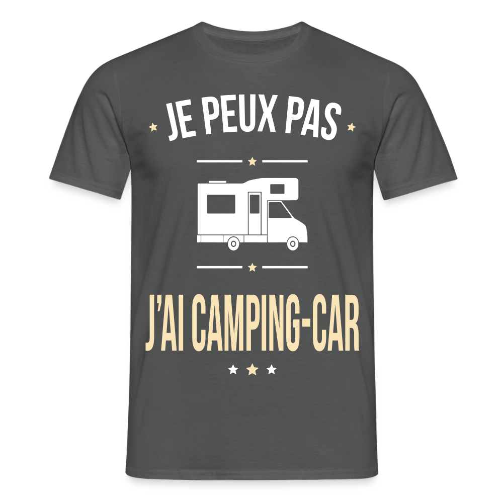 T-shirt Homme - Je peux pas j'ai Camping-car - charbon