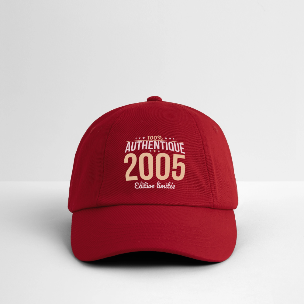 Casquette classique - Anniversaire 20 Ans - 100% Authentique 2005 - rouge classique