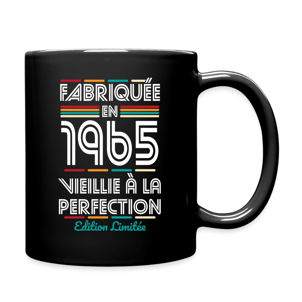 Mug uni - Anniversaire 60 Ans - Fabriquée en 1965 - noir