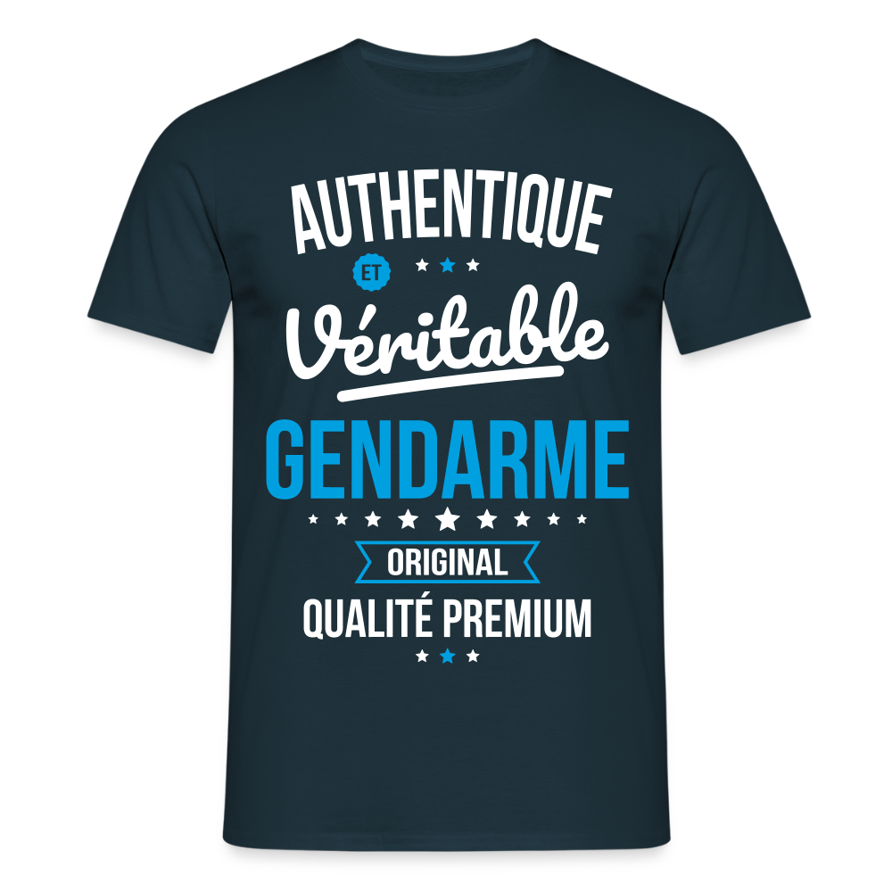 T-shirt Homme - Authentique et véritable Gendarme - marine
