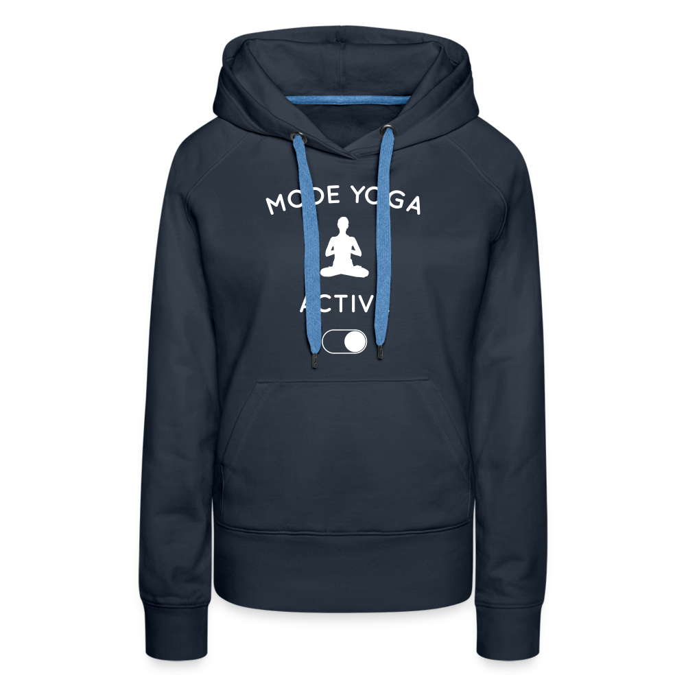Sweat à capuche Premium Femme - Mode yoga activé - marine