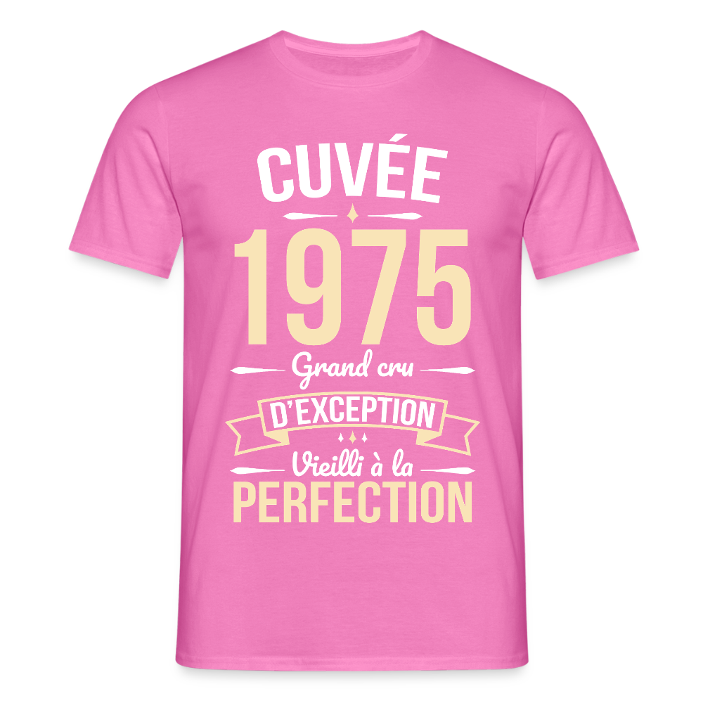 T-shirt Homme - Anniversaire 50 Ans - Cuvée 1975 - rose