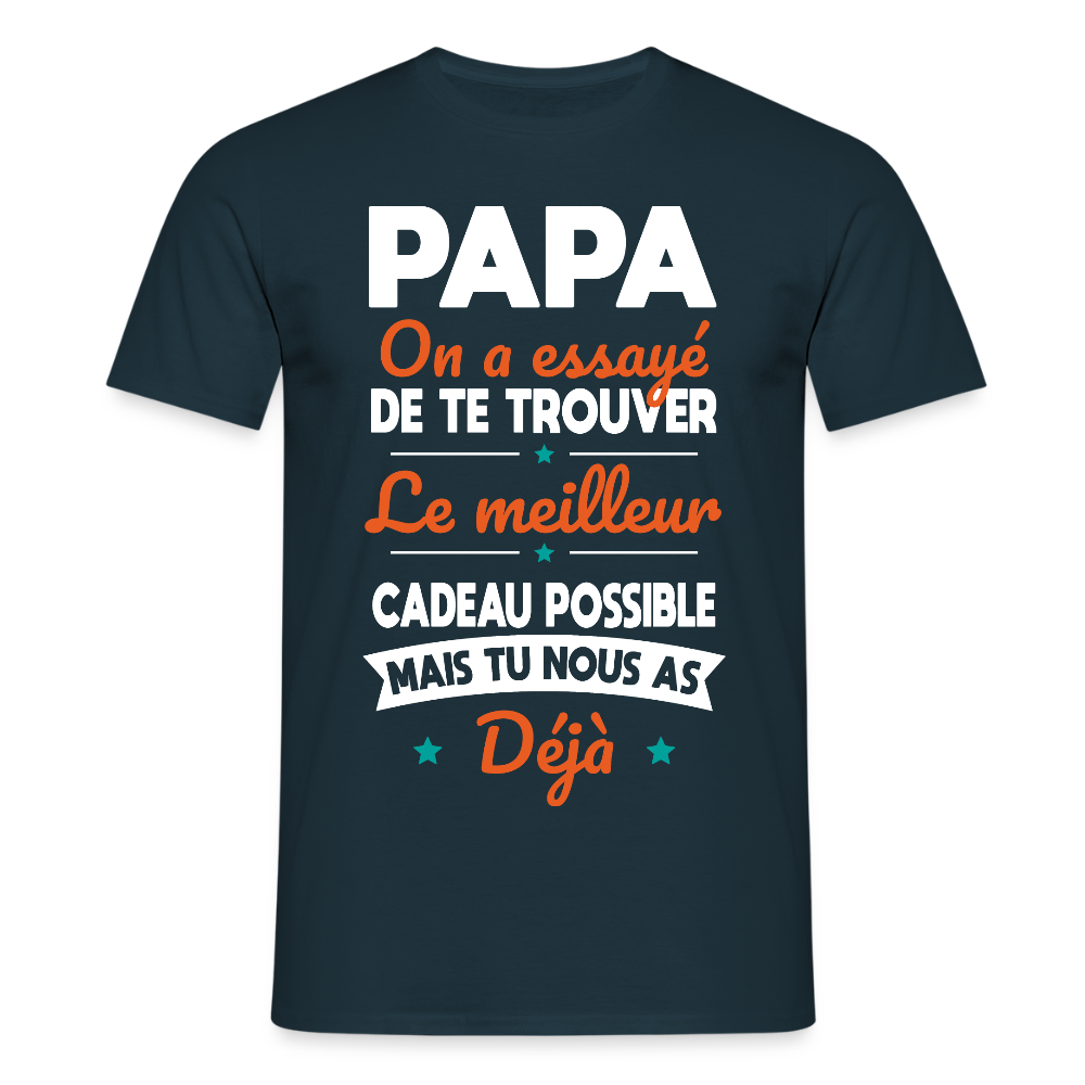 T-shirt Homme - Papa Cadeau Humour - marine