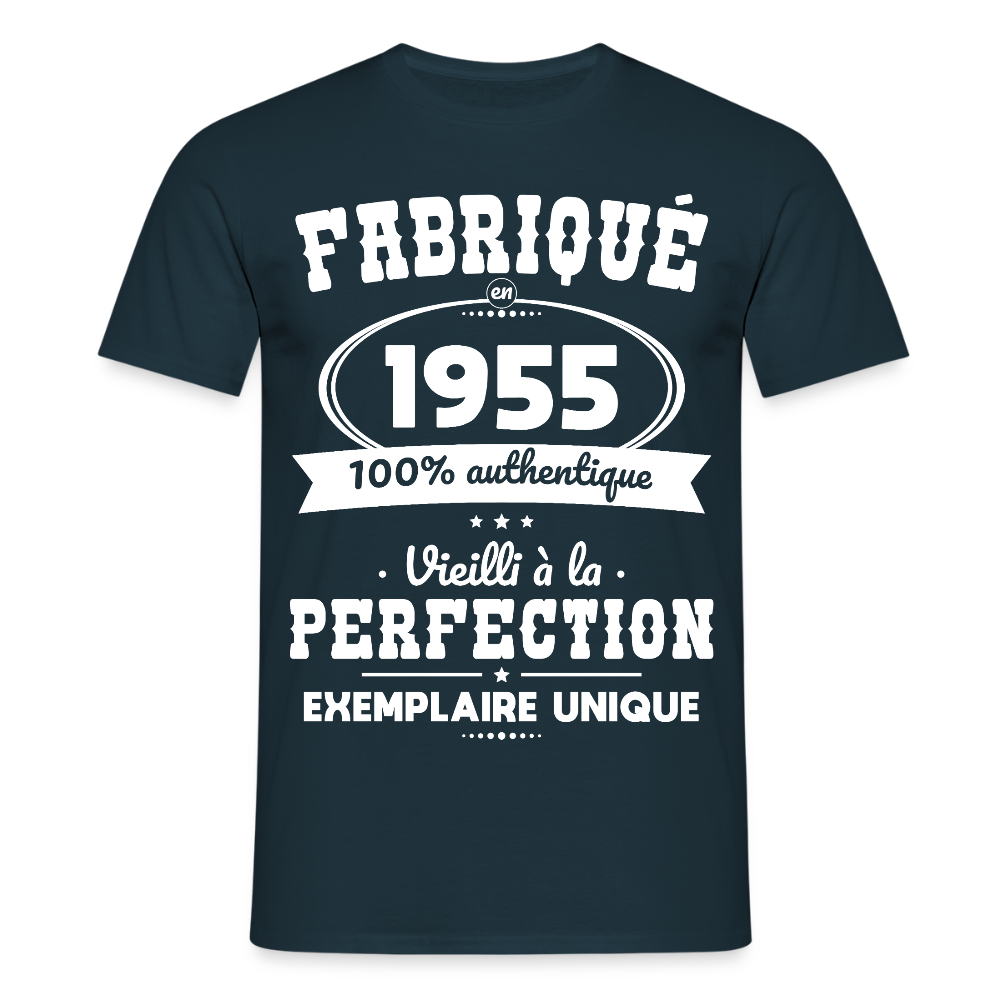 T-shirt Homme - Anniversaire 70 Ans - Fabriqué en 1955 - marine
