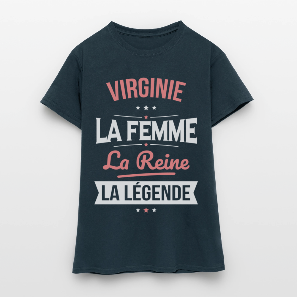 T-shirt Femme - Virginie - la Femme - la Reine - la Légende - marine