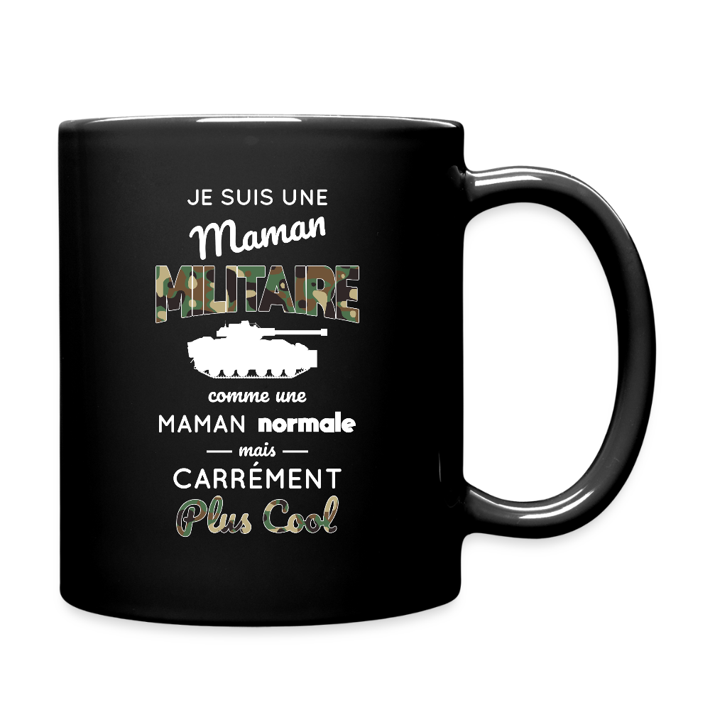 Mug uni - Maman militaire plus cool - noir