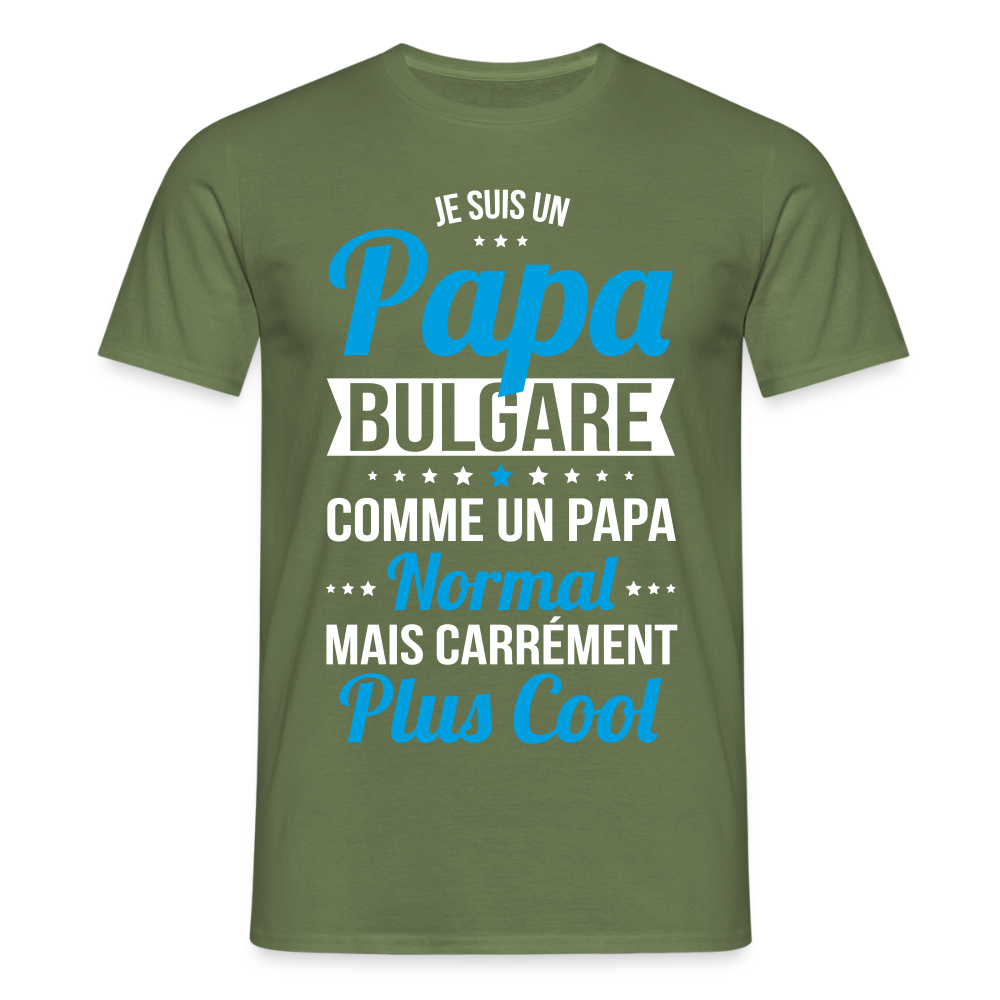 T-shirt Homme - Papa Bulgare Plus Cool - vert militaire
