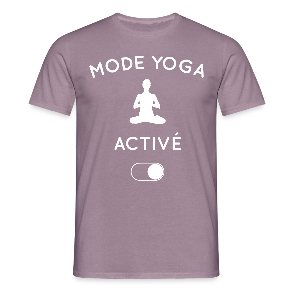 T-shirt Homme - Mode yoga activé - mauve gris