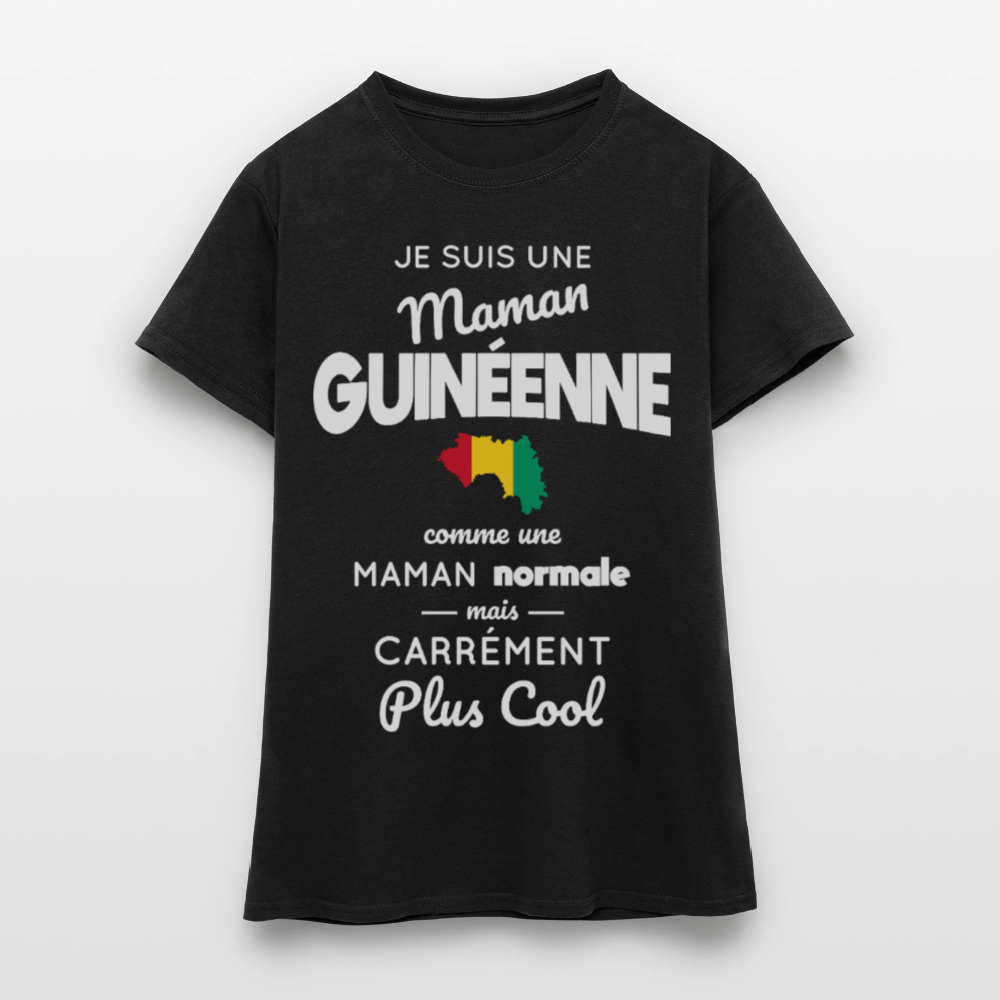 T-shirt Femme - Maman Guinéenne plus cool - noir