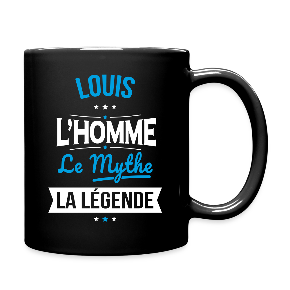 Mug uni - Louis - l'Homme - le Mythe - la Légende - noir