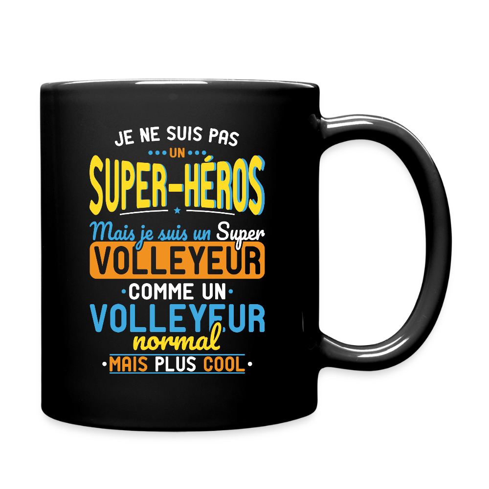 Mug uni - Pas un Super-Héros mais un super Volleyeur - noir