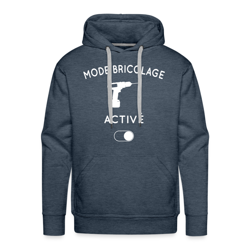 Sweat à capuche Premium Homme - Mode bricolage activé - bleu jeans