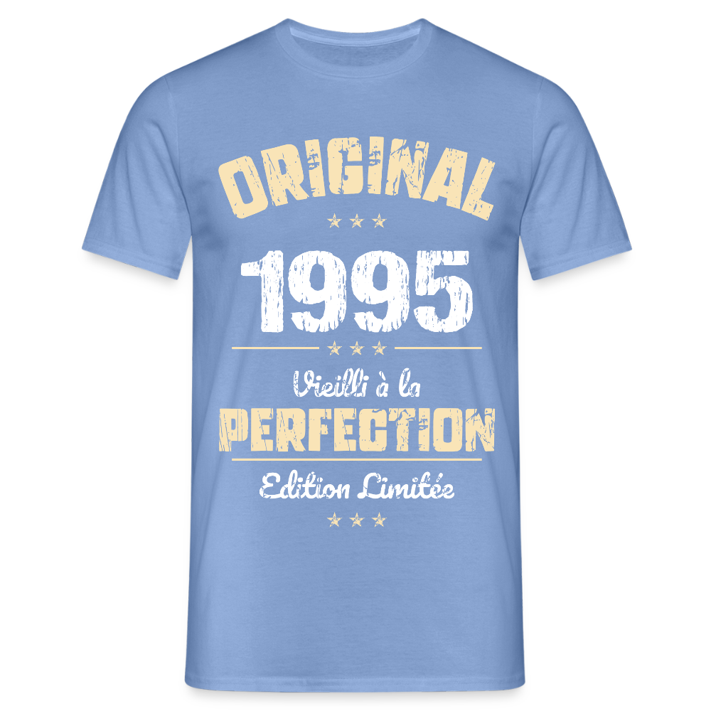 T-shirt Homme - Anniversaire 30 Ans - Original 1995 - carolina blue