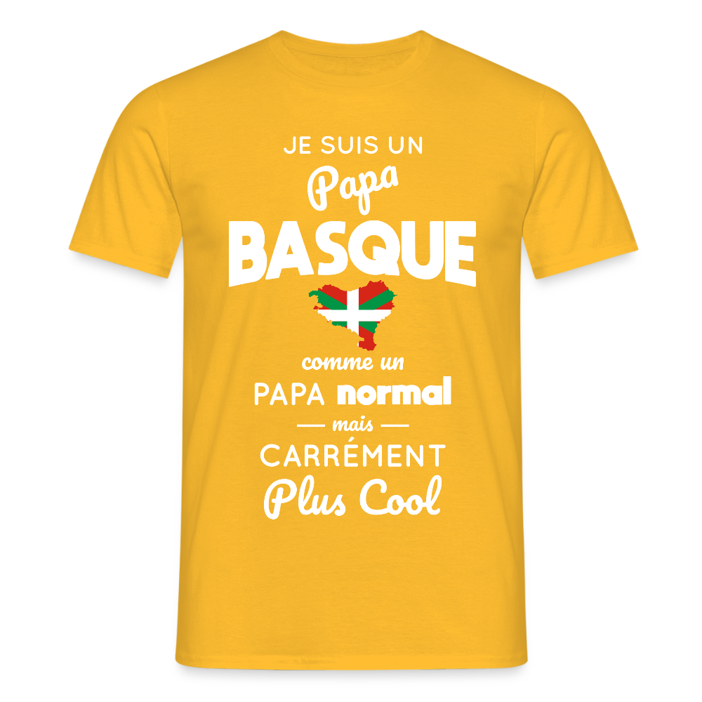 T-shirt Homme - Papa Basque Plus Cool - jaune