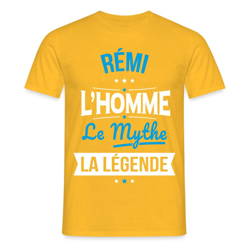 T-shirt Homme - Rémi - l'Homme - le Mythe - la Légende - jaune