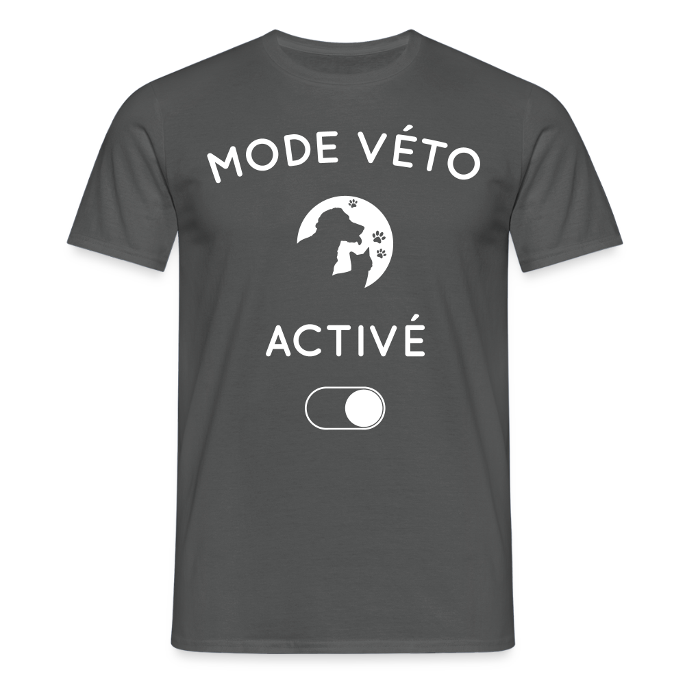 T-shirt Homme - Mode véto activé - charbon