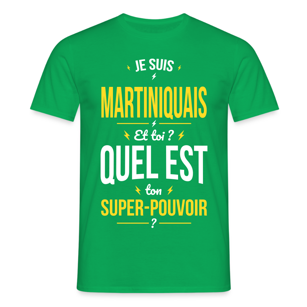 T-shirt Homme - Je suis Martiniquais - Super-pouvoir - vert