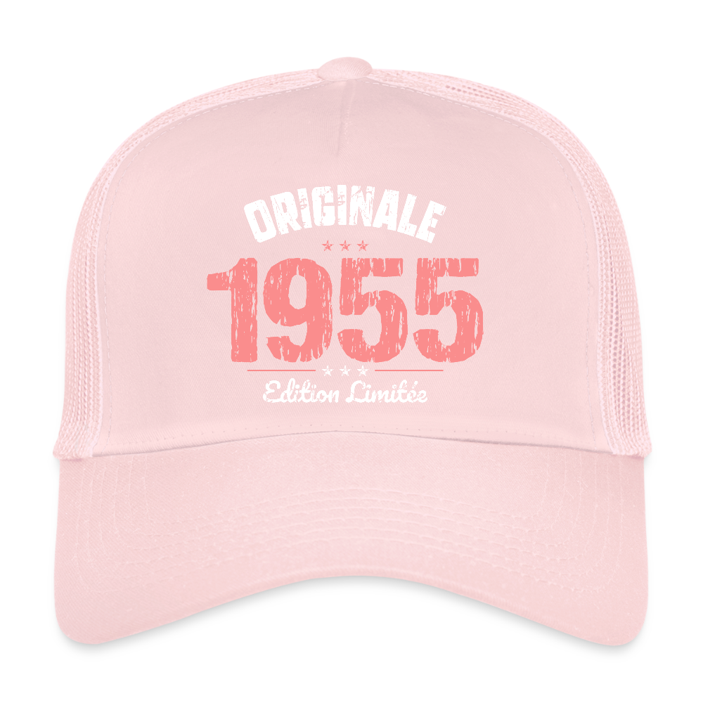 Casquette Trucker - Anniversaire 70 Ans - Originale 1955 - rose pâle