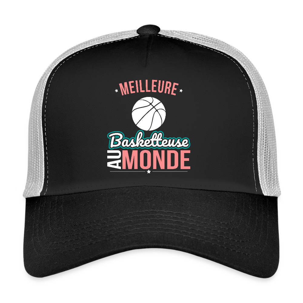 Casquette Trucker - Meilleure basketteuse au monde - noir/gris pierre