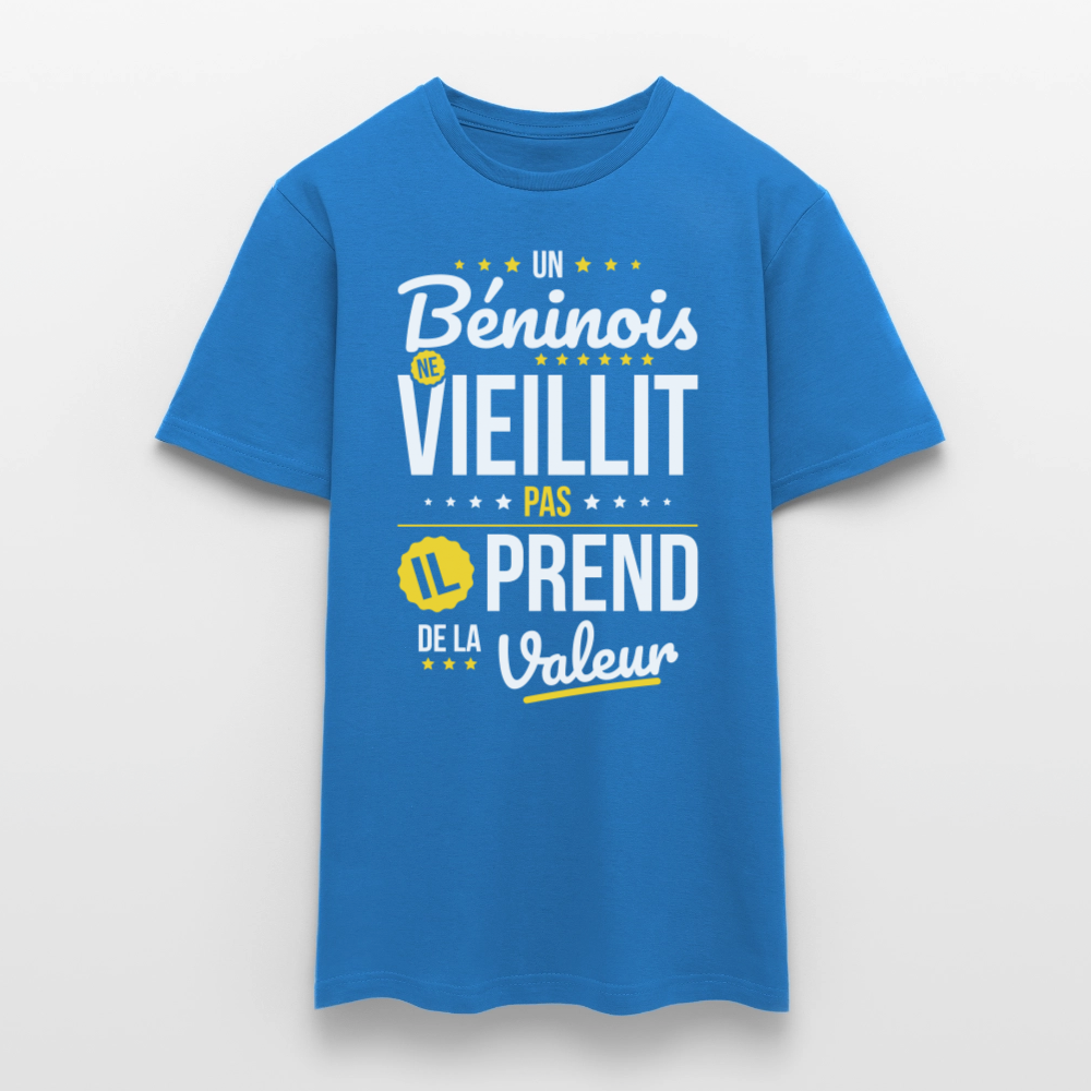 T-shirt Homme - Un Béninois ne vieillit pas - bleu royal