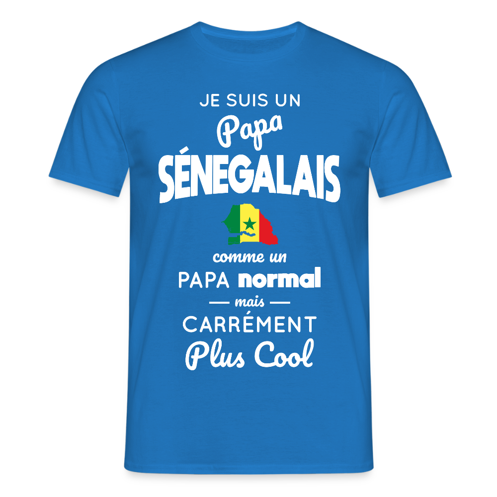 T-shirt Homme - Papa Sénégalais Plus Cool - bleu royal