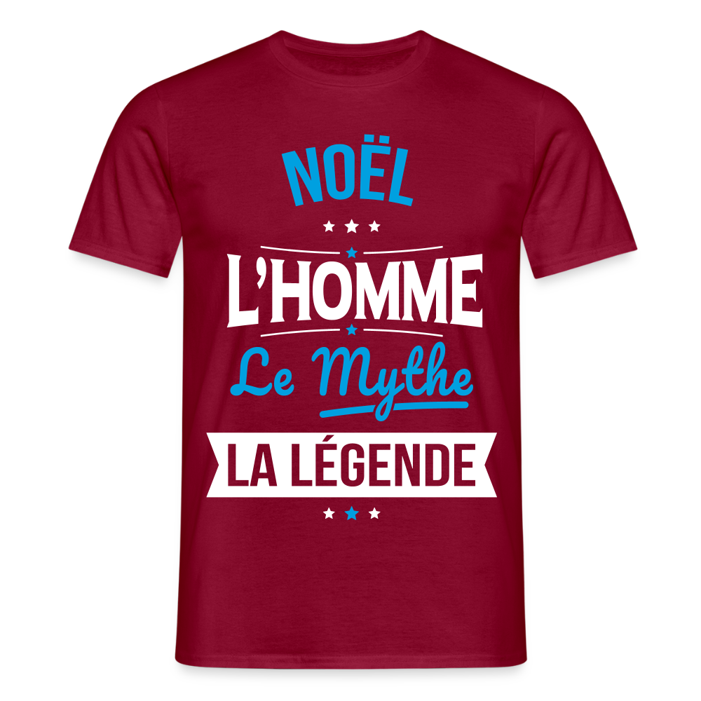T-shirt Homme - Noël - l'Homme - le Mythe - la Légende - rouge brique