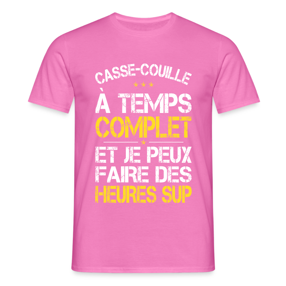 T-shirt Homme - Casse-couille à temps complet - rose
