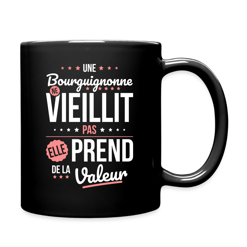 Mug uni - Une Bourguignonne ne vieillit pas - noir