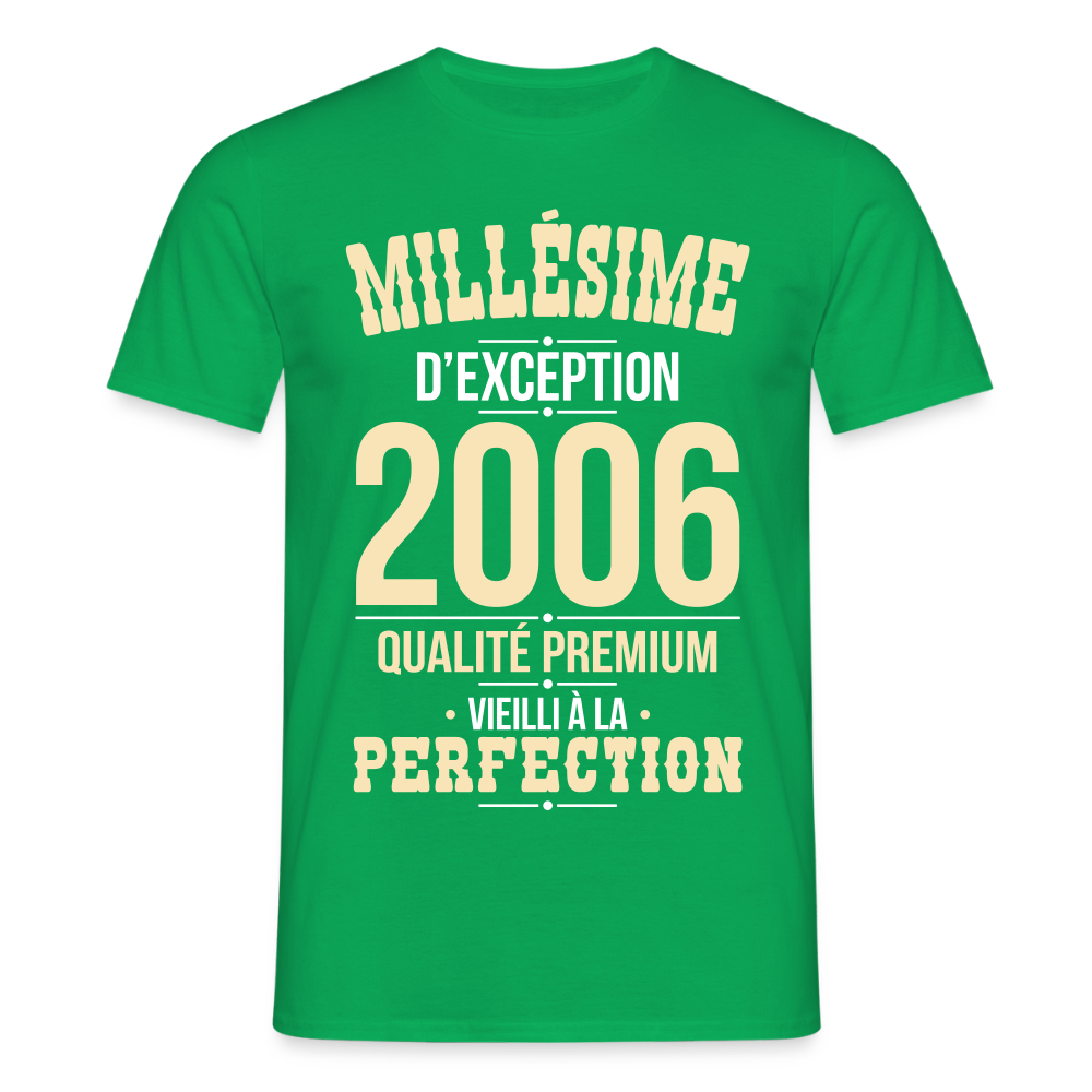 T-shirt Homme - Anniversaire 19 Ans - Millésime 2006 - vert