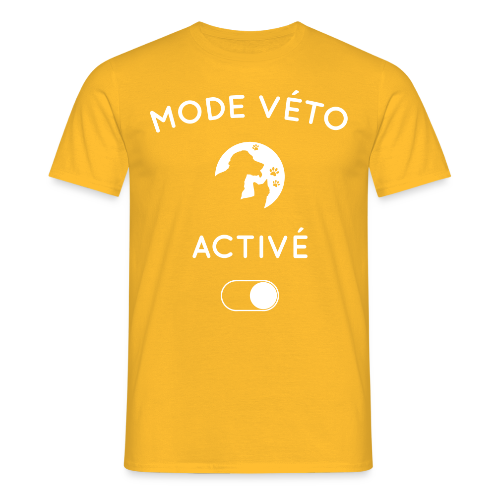 T-shirt Homme - Mode véto activé - jaune
