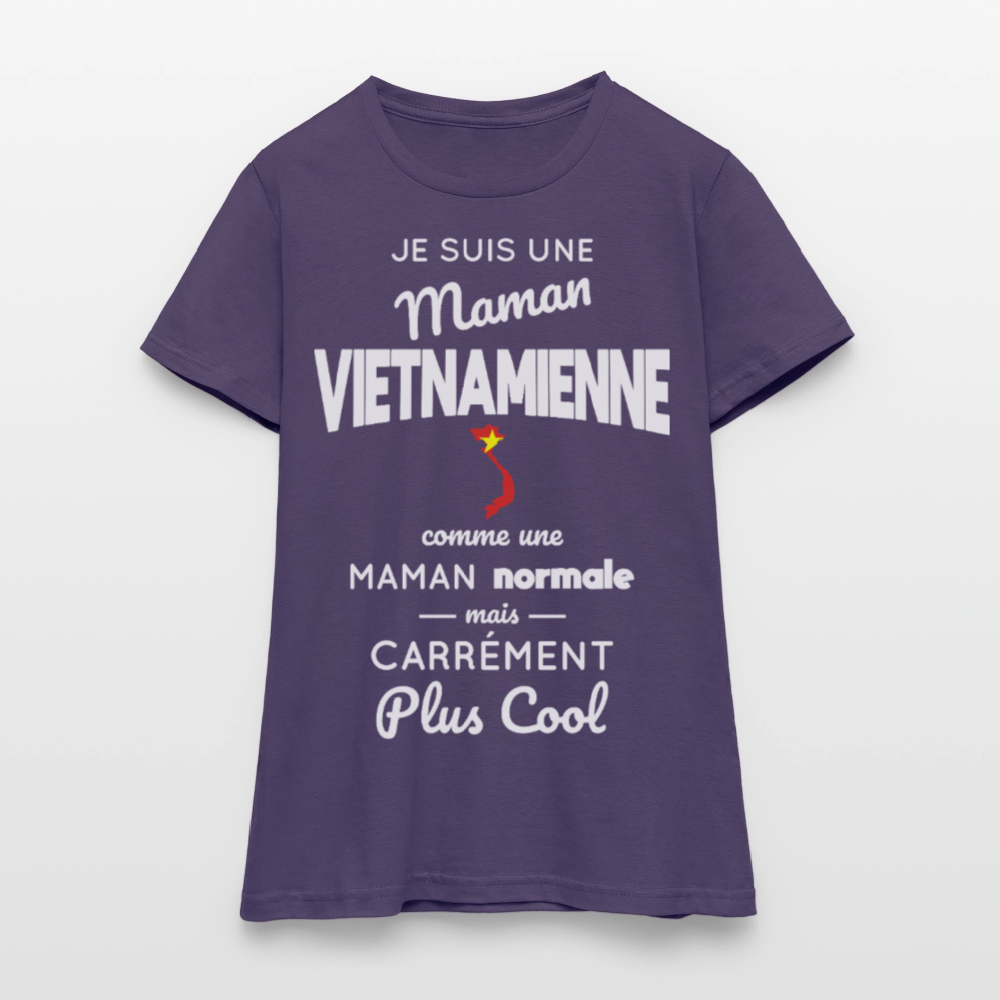 T-shirt Femme - Maman Vietnamienne plus cool - violet foncé