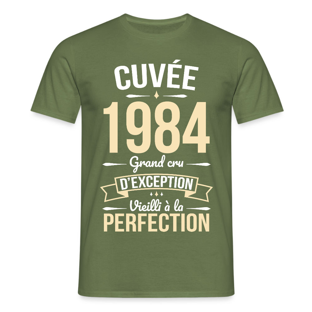 T-shirt Homme - Anniversaire 41 Ans - Cuvée 1984 - vert militaire