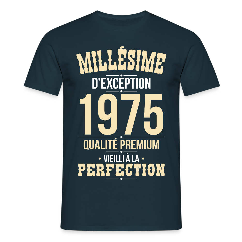 T-shirt Homme - Anniversaire 50 Ans - Millésime 1975 - marine