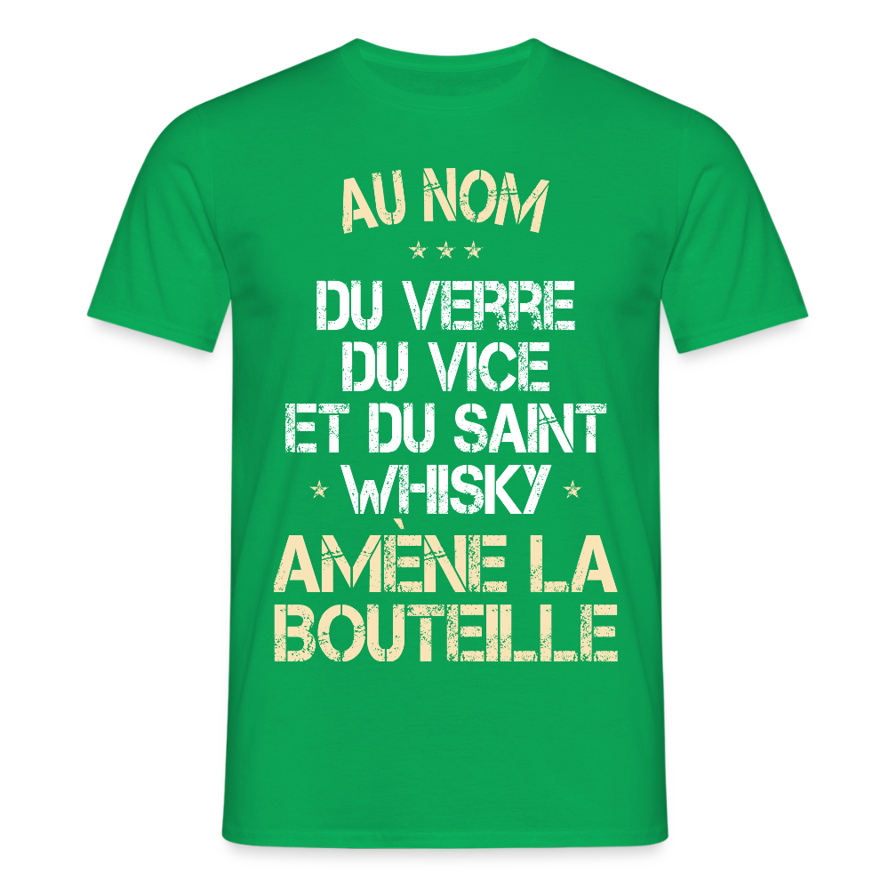 T-shirt Homme - Au nom du saint Whisky - vert