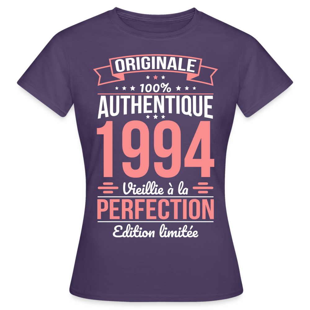 T-shirt Femme - Anniversaire 31 Ans - Originale 1994 - violet foncé