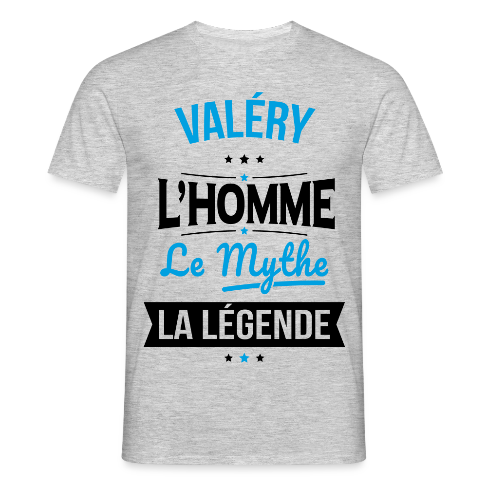 T-shirt Homme - Valéry - l'Homme - le Mythe - la Légende - gris chiné